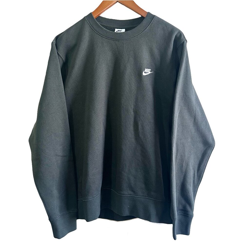 Nike Dark Forest Green Crewneck Fleece Pullover Sweater